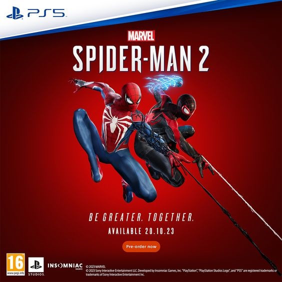 اکانت ظرفیت دو Marvel Spiderman2 برای پلی استیشن 5