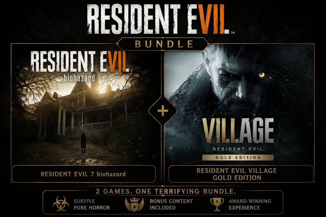 اکانت ظرفیت دو Resident Evil village & biohazard bundle برای پلی استیشن 5
