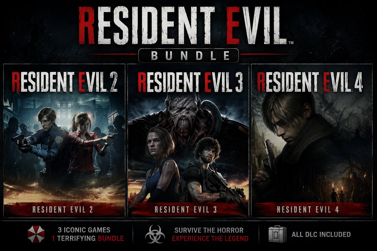 اکانت ظرفیت سه Resident evil 2,3,4 bundle برای پلی استیشن 5