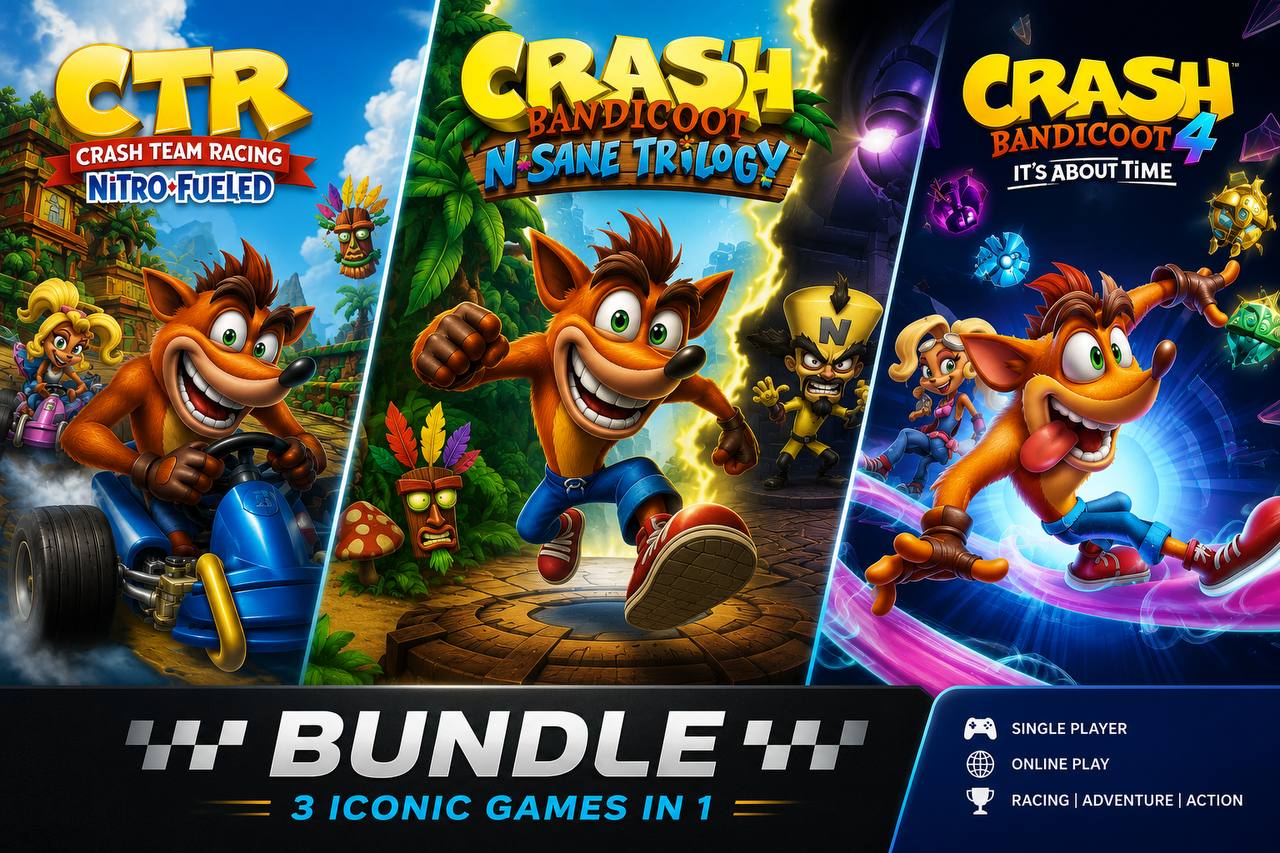 اکانت ظرفیت سه crash bundle پلی استیشن 5