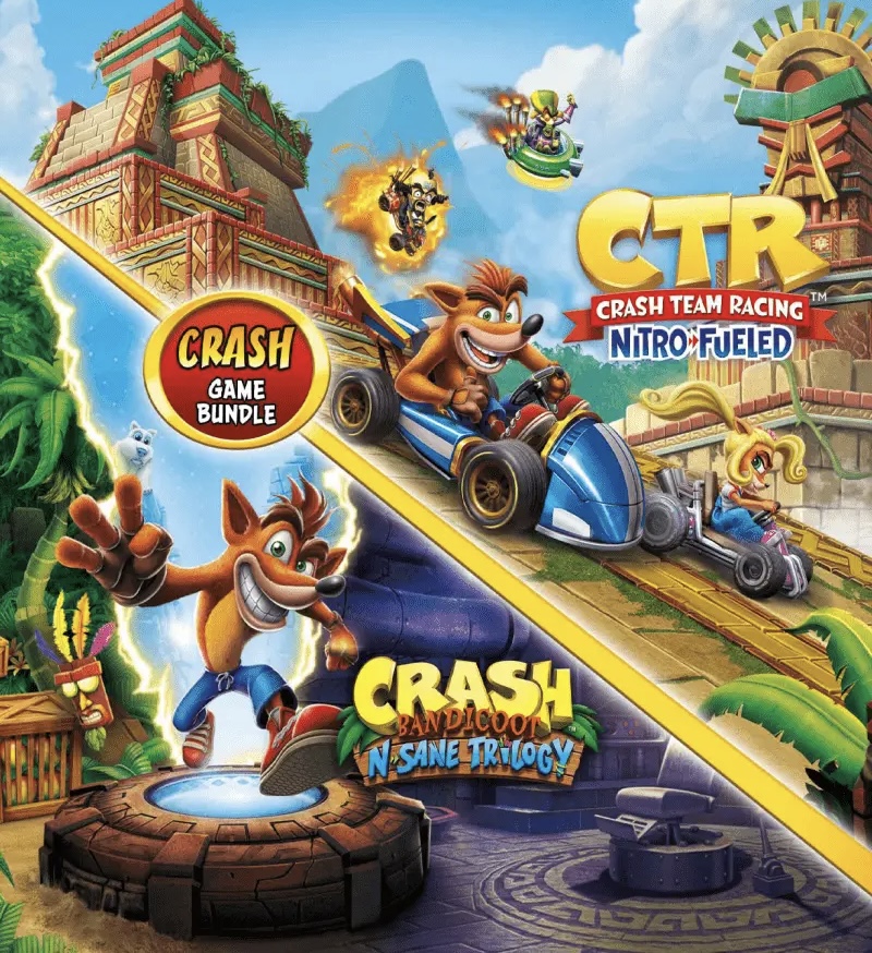 اکانت ظرفیت دو Crash Bundle CTR+Bandicoot  برای پلی استیشن 4و5